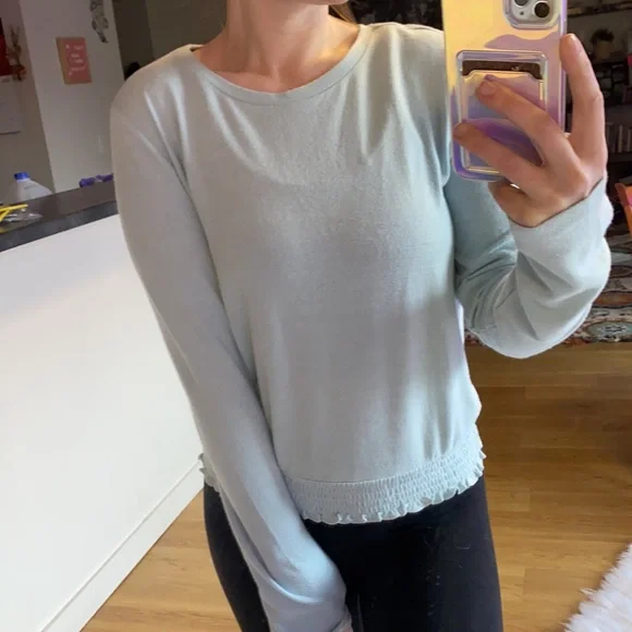 🌻[ so ] Super Soft Ruched Hemline Sweater - Picture 9 of 9